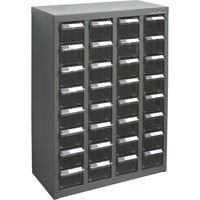 KPC-500 Parts Cabinet, Galvanized Steel, 32 Drawers, 18-1/10" x 8-7/10" x 25-3/5", Grey Distribution Élite MP