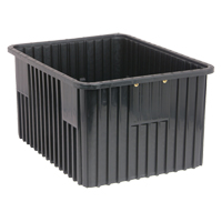 Bacs divisibles conducteurs, Polypropyl&egrave;ne, 17-1/2" la x 22-1/2" p x 8" h, Noir Distribution Élite MP