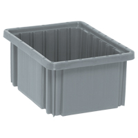 Contenants Divider Box, Plastique, 10,9" la x 8,3" p x 5" h, Gris Distribution Élite MP