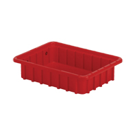 Divider Box&reg; Containers, Polyethylene, 10.8" W x 8.3" D x 2.5" H, Red Distribution Élite MP