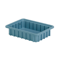 Divider Box&reg; Containers, Polyethylene, 10.8" W x 8.3" D x 2.5" H, Light Blue Distribution Élite MP