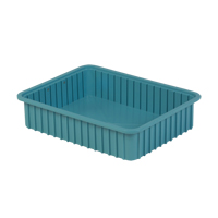 Divider Box&reg; Containers, Polyethylene, 22.4" W x 17.4" D x 5" H, Light Blue Distribution Élite MP