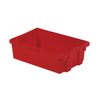 Contenants Stack-N-Nest Polylewton, 6,2" x 20,1" x 13", Rouge Distribution Élite MP