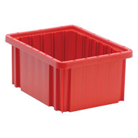 Contenants Divider Box, Plastique, 10,9" la x 8,3" p x 5" h, Rouge Distribution Élite MP