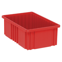 Divider Box&reg; Containers, Plastic, 16.5" W x 10.9" D x 6" H, Red Distribution Élite MP