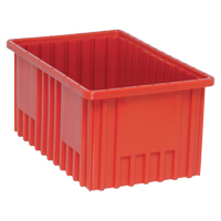 Contenants Divider Box, Plastique, 16,5" la x 10,9" p x 8" h, Rouge Distribution Élite MP