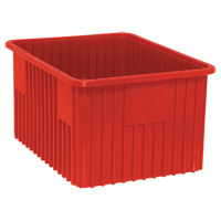 Divider Box&reg; Containers, Plastic, 22.5" W x 17.5" D x 12" H, Red Distribution Élite MP