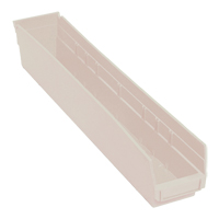 Economy Shelf Bin, 4-1/8" W x 4" H x 23-5/8" D, Ivory Distribution Élite MP
