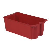 Contenants Stack-N-Nest de Plexton, 16,9" la x 30,6" p x 11,1" h, Rouge Distribution Élite MP
