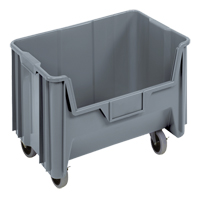 Mobile Giant Stack Container, 12-7/16" H x 19-7/8" W x 15-1/4" D, 250 lbs. Capacity, Grey Distribution Élite MP