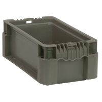 Collapsible Stacking Container, 7" W x 12" D x 5" H, Grey Distribution Élite MP