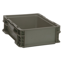 Collapsible Stacking Container, 15" W x 12" D x 5" H, Grey Distribution Élite MP