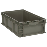 Collapsible Stacking Container, 15" W x 24" D x 7.5" H, Grey Distribution Élite MP