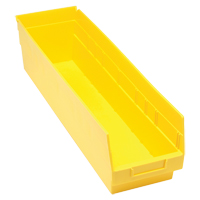 Bacs en plastique pour &eacute;tag&egrave;res Store More, 6-5/8" la x 6" H x 23-5/8" p, Jaune, Capacit&eacute; 90 lb Distribution Élite MP