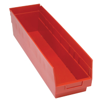 Bacs en plastique pour &eacute;tag&egrave;res Store More, 6-5/8" la x 6" H x 23-5/8" p, Rouge, Capacit&eacute; 90 lb Distribution Élite MP