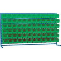 Rayonnage &agrave; persienne avec bacs, 72 bacs, 72" la x 15" p x 40" h Distribution Élite MP