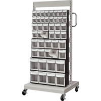 Servante mobile de bacs &agrave; plateaux inclinables, &agrave; un c&ocirc;t&eacute;, 46 bacs, 26-1/4" la x 22" p x 57-1/2" h Distribution Élite MP