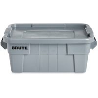 Bac de stockage Brute avec couvercle, 27,88” p x 16,5” la x 10,7" h, Capacit&eacute; 112 lb, Gris Distribution Élite MP