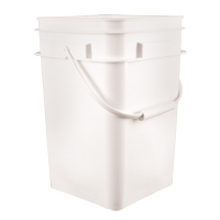 Seau carr&eacute;, Plastique, 4,25 gal. Distribution Élite MP