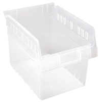 Store-Max Shelf Bins, 8-3/8" W x 8" H x 11-5/8" D, Clear, 44 lbs. Capacity Distribution Élite MP
