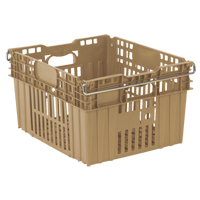 Contenant en plastique empilable Stack-N-Nest pour l'agriculture, 20" x 24" x 13,4", Beige Distribution Élite MP