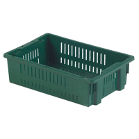 Contenant en plastique empilable Stack-N-Nest pour l'agriculture, 13,1" x 19,7" x 5,6", Vert Distribution Élite MP