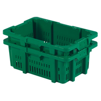 Contenant en plastique Stack-N-Nest pour la manutention des aliments, 16" x 23,9" x 8,8", Vert Distribution Élite MP