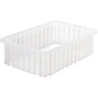 Contenant Divider Box, Plastique, 16,5" la x 10,875" p x 5" h, Gris Distribution Élite MP