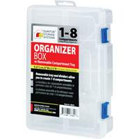Boîte &agrave; compartiments en plastique, 6,25" la x 9,25" p x 2,2" h, 8 compartiments Distribution Élite MP