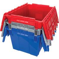 Flip Top Plastic Distribution Container, 21.65" x 15.5" x 12.5", Grey Distribution Élite MP
