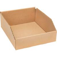 Boîtes profondes en carton ondul&eacute;, 9-3/4" la x 11-1/4" p x 4-1/2" h, Beige Distribution Élite MP