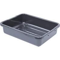 All-Purpose Ribbed-Bottom Storage Tub, 5" H x 15" D x 21" L, Plastic, Grey Distribution Élite MP