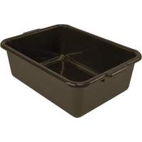All-Purpose Flat-Bottom Storage Tub, 7" H x 15" D x 21" L, Plastic, Brown Distribution Élite MP