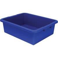 All-Purpose Ribbed-Bottom Storage Tub, 7" H x 17" D x 22" L, Plastic, Blue Distribution Élite MP