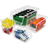 Bacs tr&egrave;s transparents Ultra, 8-1/4" la, 7" h x 14-3/4" p, Transparent Distribution Élite MP