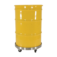 Drum Dollies, Stainless Steel, 800 lbs. Capacity, 23-1/4" Diameter, Rubber Casters Distribution Élite MP