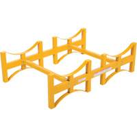 Porte-barils empilable en acier, 2 barils, Capacit&eacute; de 1600 lb, 45-1/2" la x 29-7/8" p x 12-3/4" h Distribution Élite MP