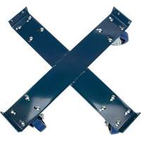 Drum Dolly, Steel, 1400 lbs. Capacity, 24" Diameter, Blue Elastic Casters Distribution Élite MP