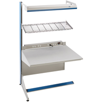 Arlink Preconfigured Workstation, 36" W x 28" D x 84" H, Single Sided Add-On Distribution Élite MP