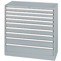Armoires de rangement avec tiroirs, 9 tiroirs, 40-1/4" la x 22-1/2" p x 41-3/4" h, Gris Distribution Élite MP