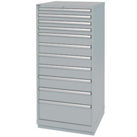 Armoires de rangement avec tiroirs, 11 tiroirs, 28-1/4" la x 28-1/2" p x 59-1/2" h, Gris Distribution Élite MP