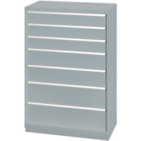 Armoires de rangement avec tiroirs, 7 tiroirs, 40-1/4" la x 22-1/2" p x 59-1/2" h, Gris Distribution Élite MP