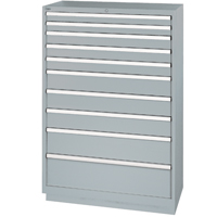 Armoires de rangement avec tiroirs, 10 tiroirs, 40-1/4" la x 22-1/2" p x 59-1/2" h, Gris Distribution Élite MP