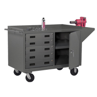 Mobile Workbench Cabinet, Steel Surface Distribution Élite MP