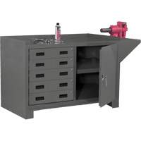 Post de travail fixe, Acier Surface, 60-1/8" la x 24-1/4" p x 36-1/4" h Distribution Élite MP
