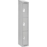 Casiers Clean Line, 3 niveaux, 12" x 18" x 78", Acier, Gris, Rivet (assembl&eacute;) Distribution Élite MP