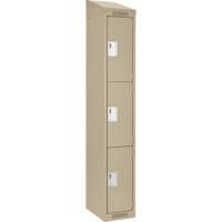 Casiers Clean Line, 3 niveaux, 12" x 18" x 78", Acier, Beige, Rivet (assembl&eacute;) Distribution Élite MP