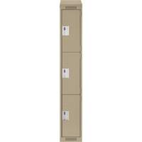 Casiers Clean Line, 3 niveaux, 12" x 18" x 78", Acier, Beige, Rivet (assembl&eacute;) Distribution Élite MP
