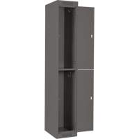Casiers Clean Line, 2 niveaux, Bloc de 4, 48" x 18" x 72", Acier, Charbon, Rivet (assembl&eacute;) Distribution Élite MP