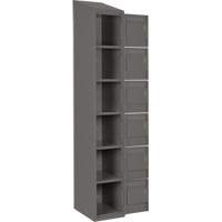 Clean Line Lockerette, 6 -tier, Bank of 4, 48" x 18" x 78", Steel, Charcoal, Rivet (Assembled) Distribution Élite MP